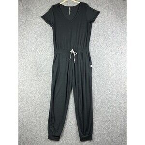 Vuori All Day Jumpsuit Bodysuit Womens S Black Casual Lounge Performance Jogger